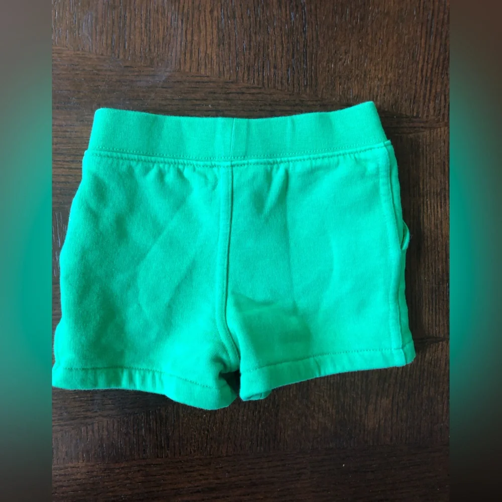 Ralph Lauren Palm Beach Green Sweat Shorts w/Pockets Sz 6mo
